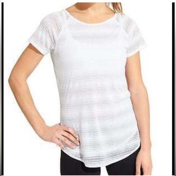 Athleta Tops - Athleta Sun Stripe Tee White